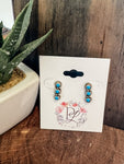 Kingman Turquoise Bar Earrings