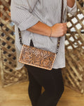 Leather & Cowhide Crossbody Wallet