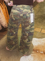 Off The Grid Camo Barrel Pants-CURVY