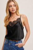 Wine & Dine Satin Lace Cami