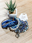 Denim & Sky Blue Bracelet Stack