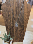 Square Bubble Floral Necklace