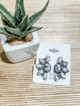 Half Flower Stud Earrings