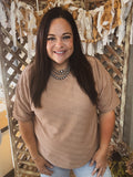 Hadley Textured Top-RUST