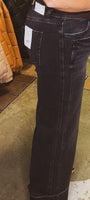 Smokeshow High Rise Cuffed Wide Denim