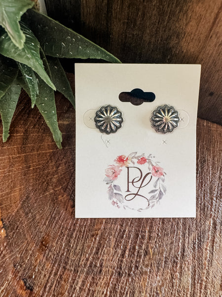 Small Concho Stud Earrings
