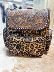 Tooled Leopard Backpack