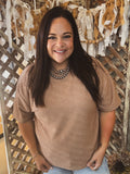 Hadley Textured Top-RUST