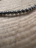 3mm Sterling Pearl Stretch Bracelet