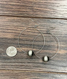 Handmade Navajo Bead Hoop Earrings