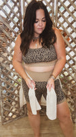 Player Biker Shorts & Bra Set