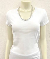 5 Cluster Handmade Silver Navajo Bead Necklace