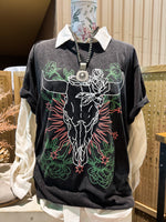 Puff Longhorn Tee-ALL SIZES
