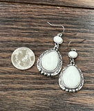 White Turquoise Earrings