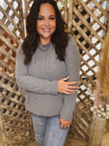 Backup Plan Textured Knit Crewneck Sweater