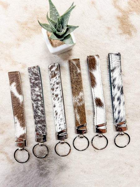 Cowhide Keychain Wristlets