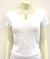 Oval White Turquoise Chain Necklace