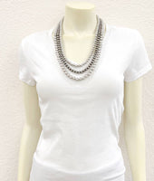 Handmade Silver & Navajo Bead Necklace