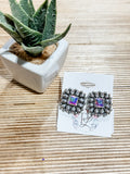 Square Bubble Stud Earrings