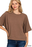 Coffee Run Textured Pullover
