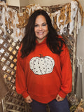 Cozy Pumpkin Mock Neck Sweatshirt
