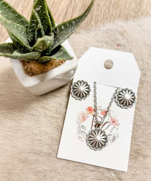 Concho Necklace and Earring Set