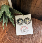 Large Concho Stud Earrings