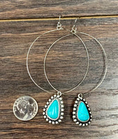 Turquoise Hoop Earrings