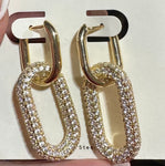 Crystal Double Huggie Earrings