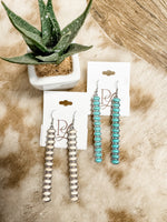 Marble Long Bar Earrings