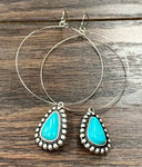 Turquoise Hoop Earrings
