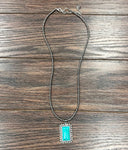 Long Rectangle Navajo Turquoise Necklace