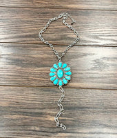 Squash Navajo Turquoise Y-Necklace