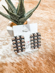 Bubble Rectangle Stud Earrings