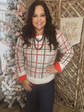Vintage Charm Plaid Sweater