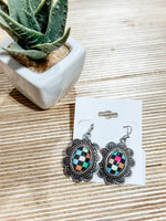 Multi Colored Checkered Earrings