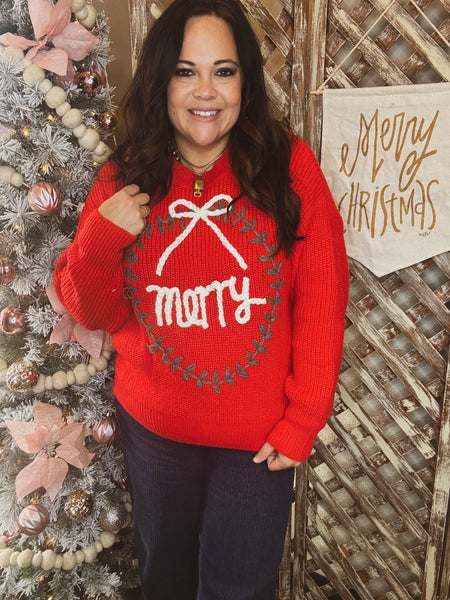 Merry Wreath Sweater