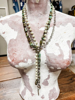 Crystal & Stone Lariat Necklaces