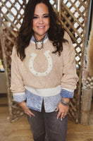 Lucky Horseshoe Sweater-CURVY
