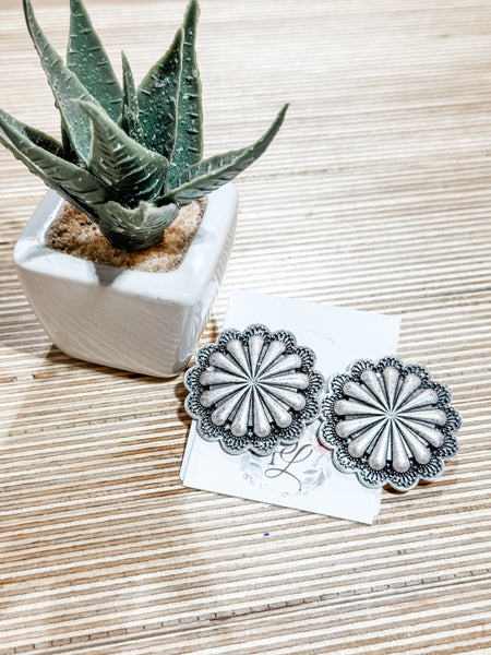 Large Concho Earrings