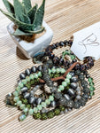 Green Taupe Bracelet Stack