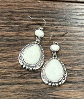 White Turquoise Earrings