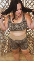 Player Biker Shorts & Bra Set