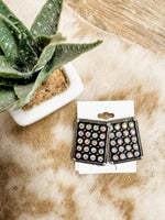 Large Rectangle Glitzy Bubble Earrings