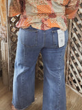 Windmill Crop Wide Leg Denim-CURVY