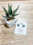 Framed Square Stud Earrings