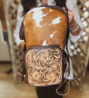 Large Cowhide Concho Backpack