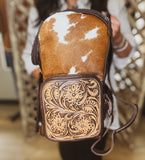 Large Cowhide Concho Backpack