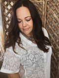 Soft Spoken Lace Tee
