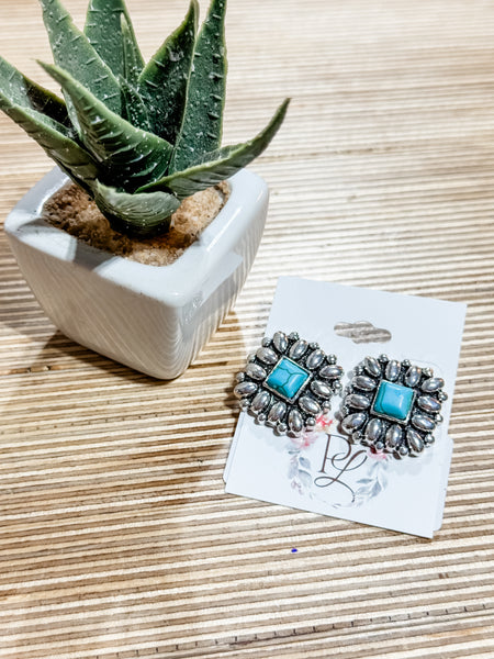 Square Bubble Stud Earrings